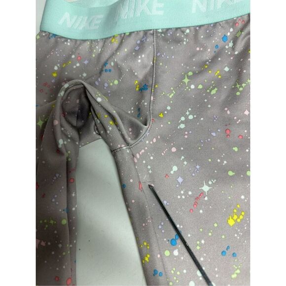 Nike Girls Dri-FIT Pro Warm Printed Tights Grey Small 4-5Y See Description - Picture 7 of 10